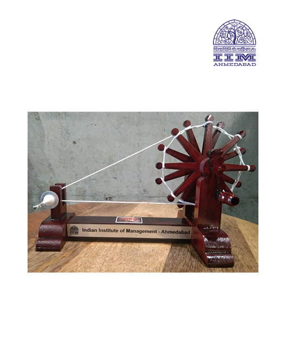 CHARKHA WITH SILVER PATTI